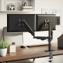 Dual monitor arm for 27" screens, black, with a maximum weight capacity of 20 kg and VESA 75/100 mm compatibility. by , Monit...