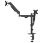 Dual monitor arm for 27" screens, black, with a maximum weight capacity of 20 kg and VESA 75/100 mm compatibility. by , Monit...