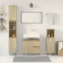 3-piece bathroom furniture set made of Sonoma oak plywood. by , Bathroom furniture - Ref: Foro24-3307677, Price: 203,97 €, Di...