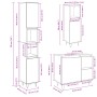 3-piece bathroom furniture set made of Sonoma oak plywood. by , Bathroom furniture - Ref: Foro24-3307677, Price: 203,97 €, Di...