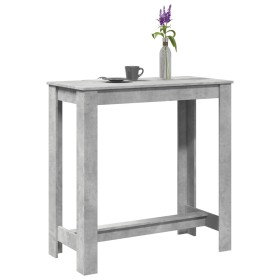 High bar table made of gray concrete engineered wood 102x50x103.5cm by , Kitchen and dining tables - Ref: Foro24-854412, Pric...