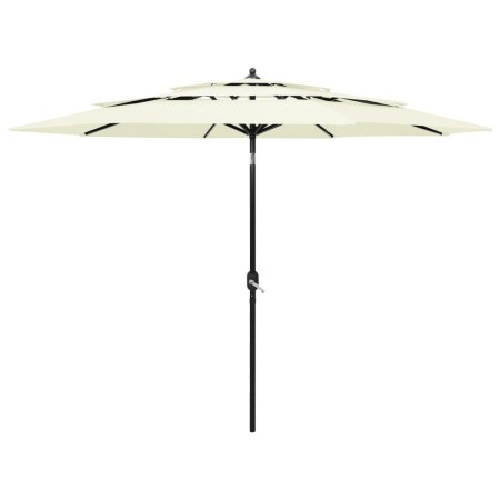 3-tier parasol with sand aluminum pole 3 m by vidaXL, Umbrellas - Ref: Foro24-313868, Price: 68,62 €, Discount: %