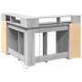 Engineered wood gray Sonoma 130x130x91cm desk with LED lighting by , Desks - Ref: Foro24-3309452, Price: 217,68 €, Discount: %