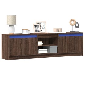 LED TV stand made of brown oak engineered wood, measuring 180x34x50 cm. by , TV Furniture - Ref: Foro24-3307918, Price: 151,9...