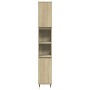 Set de muebles de baño 3 pzas madera contrachapada roble Sonoma de , Muebles de baño - Ref: Foro24-3307676, Precio: 221,99 €,...