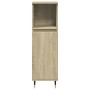 Set de muebles de baño 3 pzas madera contrachapada roble Sonoma de , Muebles de baño - Ref: Foro24-3307676, Precio: 221,99 €,...