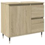 Set de muebles de baño 3 pzas madera contrachapada roble Sonoma de , Muebles de baño - Ref: Foro24-3307676, Precio: 221,99 €,...