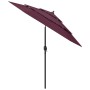 3-level umbrella with a 2.5m burgundy aluminum pole by vidaXL, Umbrellas - Ref: Foro24-313864, Price: 70,59 €, Discount: %