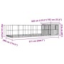 Aviary with silver steel extension 911x303x216 cm by , Feet and bird cages - Ref: Foro24-3214265, Price: 1,00 €, Discount: %