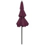 3-level umbrella with a 2.5m burgundy aluminum pole by vidaXL, Umbrellas - Ref: Foro24-313864, Price: 70,59 €, Discount: %