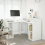 Engineered wood white desk with LED light 130x130x91 cm by , Desks - Ref: Foro24-3309447, Price: 201,32 €, Discount: %