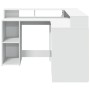 Engineered wood white desk with LED light 130x130x91 cm by , Desks - Ref: Foro24-3309447, Price: 201,32 €, Discount: %