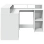 Engineered wood white desk with LED light 130x130x91 cm by , Desks - Ref: Foro24-3309447, Price: 201,32 €, Discount: %