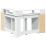 Engineered wood white desk with LED light 130x130x91 cm by , Desks - Ref: Foro24-3309447, Price: 201,32 €, Discount: %