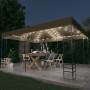 Carpa cenador de jardín con tira de luz LED 3x4m taupé 180 g/m² de , Carpas y cenadores - Ref: Foro24-3070310, Precio: 310,47...