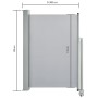 Toldo lateral retráctil para patio 120x300 cm gris de , Sombrillas - Ref: Foro24-45189, Precio: 81,13 €, Descuento: %