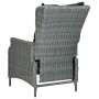 Light gray synthetic rattan garden reclining armchair with cushions by vidaXL, Garden chairs - Ref: Foro24-313301, Price: 231...