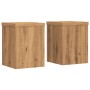 Soportes de plantas 2 uds madera roble artisian 15x15x20 cm de , Soportes para macetas - Ref: Foro24-852896, Precio: 26,99 €,...