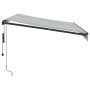 Retractable automatic awning with LED light anthracite white 300x250 cm by , Awnings - Ref: Foro24-3310226, Price: 500,66 €, ...