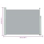 Graues seitliches ausziehbares Gartenmarkise 120x500 cm von , Sonnenschirme - Ref: Foro24-48392, Preis: 80,92 €, Rabatt: %