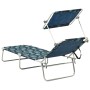 Tumbona plegable con toldo aluminio estampado de hojas de , Tumbonas - Ref: Foro24-310364, Precio: 72,08 €, Descuento: %