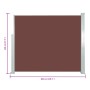 Seitliches ausziehbares Sonnensegel 120x300 cm braun von , Sonnenschirme - Ref: Foro24-45364, Preis: 78,29 €, Rabatt: %