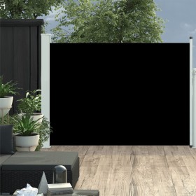 Retractable black garden side awning 120x500 cm by , Umbrellas - Ref: Foro24-48388, Price: 96,58 €, Discount: %