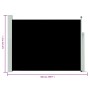 Seitlicher ausziehbarer Gartenmarkise in Schwarz 120x500 cm. von , Sonnenschirme - Ref: Foro24-48388, Preis: 96,58 €, Rabatt: %