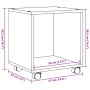 Rollcontainer aus grauem Sonoma-Ingenieurholz mit Rädern, 37x33x42,5 cm. von , Seitentische - Ref: Foro24-853133, Preis: 31,5...