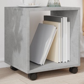 Armario con ruedas madera ingeniería gris hormigón 37x33x42,5cm de , Mesas auxiliares - Ref: Foro24-853131, Precio: 31,99 €, ...