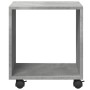 Armario con ruedas madera ingeniería gris hormigón 37x33x42,5cm de , Mesas auxiliares - Ref: Foro24-853131, Precio: 31,04 €, ...