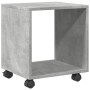 Armario con ruedas madera ingeniería gris hormigón 37x33x42,5cm de , Mesas auxiliares - Ref: Foro24-853131, Precio: 31,04 €, ...