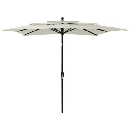 3-tier parasol with sand aluminum pole 2.5x2.5 m by vidaXL, Umbrellas - Ref: Foro24-313836, Price: 73,64 €, Discount: %