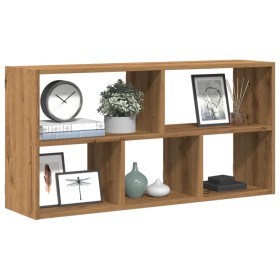 Engineered oak wood artisan wall shelf 100x25x50 cm by , Shelves and shelves - Ref: Foro24-853280, Price: 46,27 €, Discount: %