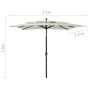 3-tier parasol with sand aluminum pole 2.5x2.5 m by vidaXL, Umbrellas - Ref: Foro24-313836, Price: 73,64 €, Discount: %