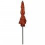 3-tier parasol with terracotta aluminum pole 2x2 m by vidaXL, Umbrellas - Ref: Foro24-313849, Price: 83,38 €, Discount: %