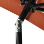 3-tier parasol with terracotta aluminum pole 2x2 m by vidaXL, Umbrellas - Ref: Foro24-313849, Price: 83,38 €, Discount: %