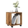 Armario con ruedas madera ingeniería envejecida 37x33x42,5 cm de , Mesas auxiliares - Ref: Foro24-853135, Precio: 30,77 €, De...