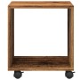 Armario con ruedas madera ingeniería envejecida 37x33x42,5 cm de , Mesas auxiliares - Ref: Foro24-853135, Precio: 30,77 €, De...