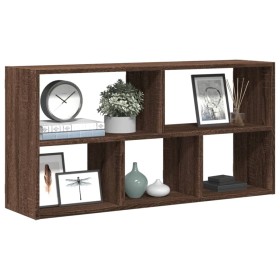 Engineered wood brown oak wall shelf 100x25x50 cm by , Shelves and shelves - Ref: Foro24-853278, Price: 49,97 €, Discount: %