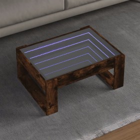 Coffee table with Infinity LED smoked oak 70x53x30 cm by , Coffee table - Ref: Foro24-847634, Price: 100,99 €, Discount: %