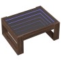 Mesa de centro con Infinity LED marrón roble 70x53x30 cm de , Mesas de centro - Ref: Foro24-847636, Precio: 102,99 €, Descuen...