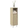 Armario de baño madera contrachapada roble Sonoma 30x30x100 cm de , Muebles de baño - Ref: Foro24-849671, Precio: 59,99 €, De...