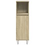 Armario de baño madera contrachapada roble Sonoma 30x30x100 cm de , Muebles de baño - Ref: Foro24-849671, Precio: 59,99 €, De...