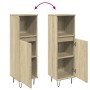 Bathroom cabinet made of oak Sonoma plywood 30x30x100 cm by , Bathroom furniture - Ref: Foro24-849671, Price: 56,83 €, Discou...