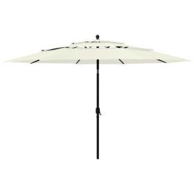 3-tier parasol with sand aluminum pole 3.5 m by vidaXL, Umbrellas - Ref: Foro24-313876, Price: 97,22 €, Discount: %