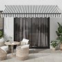 Retractable awning made of aluminum and anthracite and white fabric, measuring 3.5x2.5 meters. by , Awnings - Ref: Foro24-321...