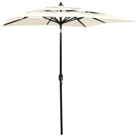 3-tier parasol with sand aluminum pole 2x2 m by vidaXL, Umbrellas - Ref: Foro24-313844, Price: 72,64 €, Discount: %