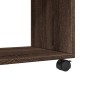 Armario con ruedas madera ingeniería marrón roble 37x33x42,5 cm de , Mesas auxiliares - Ref: Foro24-853134, Precio: 31,77 €, ...