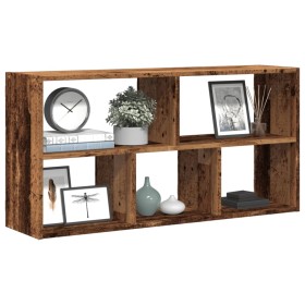 Aged engineered wood wall shelf 100x25x50 cm by , Shelves and shelves - Ref: Foro24-853279, Price: 46,19 €, Discount: %